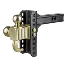 Adjustable Channel Mount with Hook/Step Dual-Ball-2in. Shank; 14K; 6in. Drop image 1
