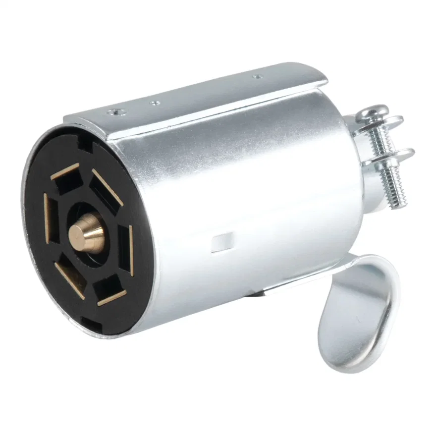 7-Way RV Blade Connector Plug (Trailer Side; Diecast Metal)