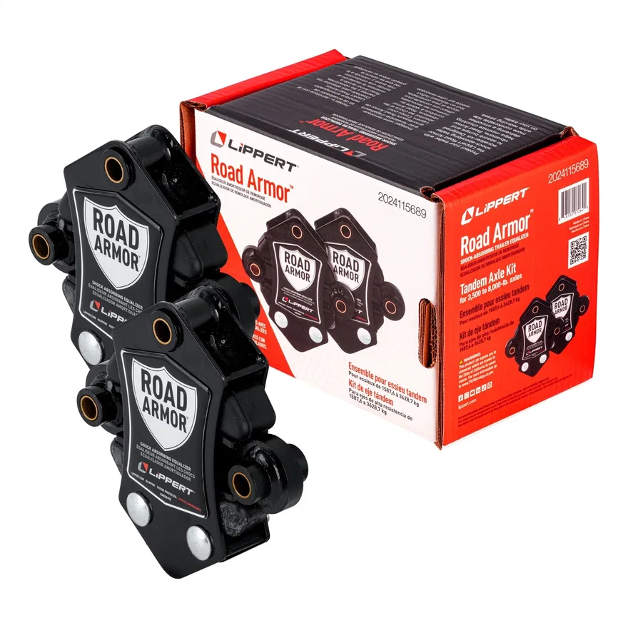 Road Armor Shock-Absorbing Trailer Equalizer Tandem Axle Kit; 3;500-8;000-lb