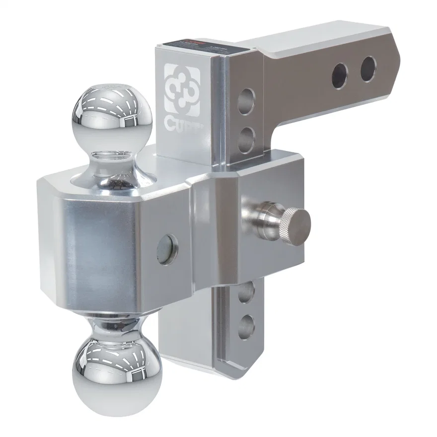 AlumaLite Adjustable Aluminum Hitch with Dual Ball; 5-1/2in. Drop