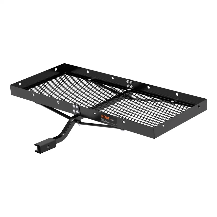 48in. x 20in. Black Steel Tray Cargo Carrier (1-1/4in.; 2in. Adapter; 300 lbs.)