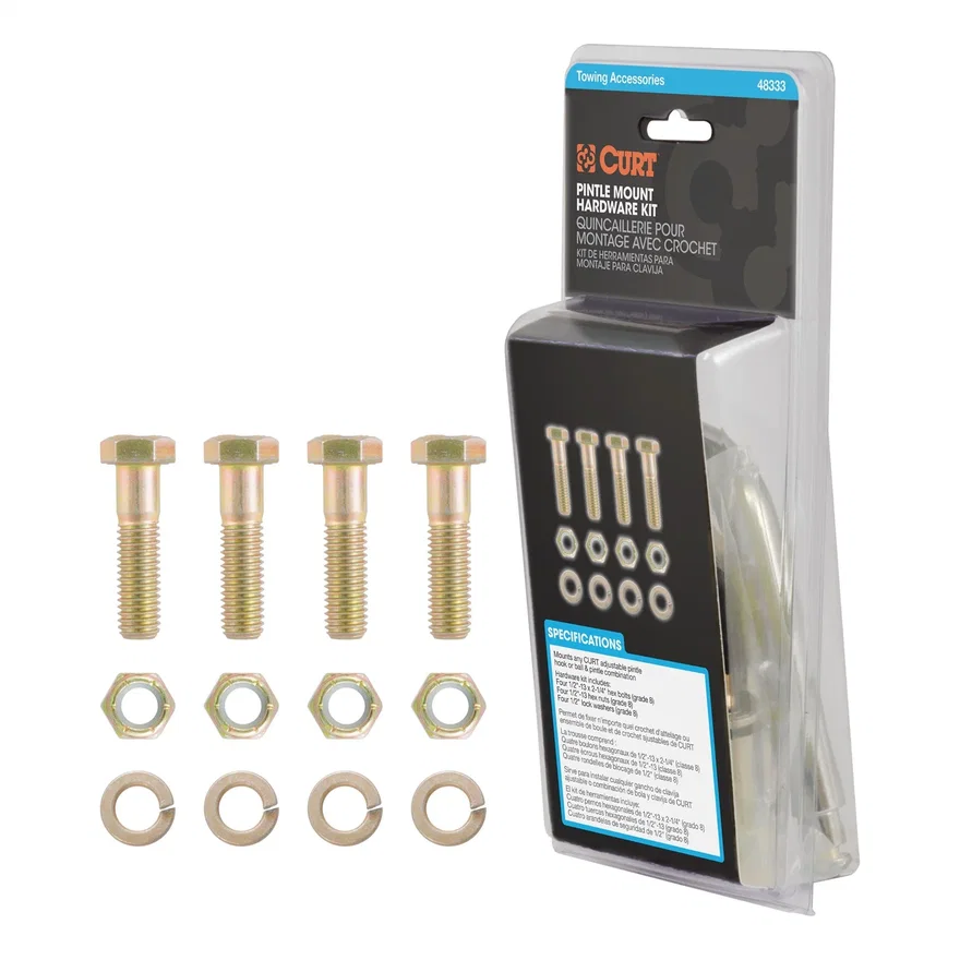 Pintle Mount Hardware Kit (1/2in.; Grade 8; Yellow Zinc)