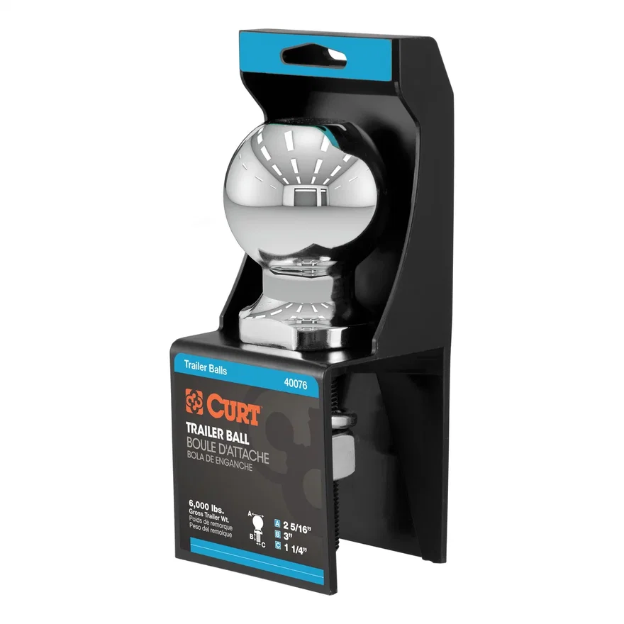 2-5/16in. Trailer Ball (1-1/4in. x 3in. Shank; 6;000 lbs.; Chrome; Packaged)