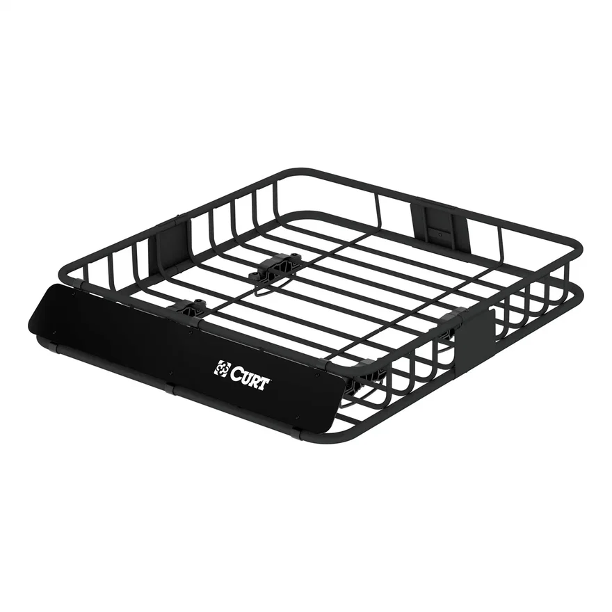 42in. x 37in. Black Steel Roof Rack Cargo Carrier
