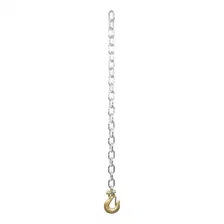 35in. Safety Chain with 1 Clevis Hook (11;700 lbs; Clear Zinc) image 2