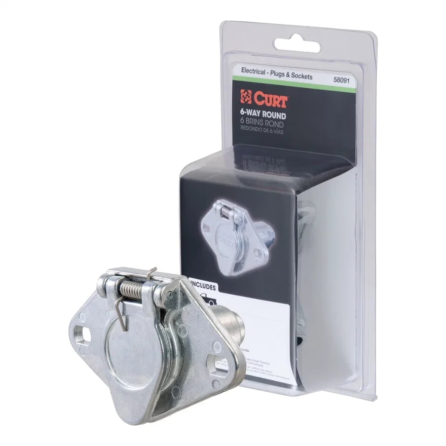 6-Way Round Connector Socket (Vehicle Side; Packaged)