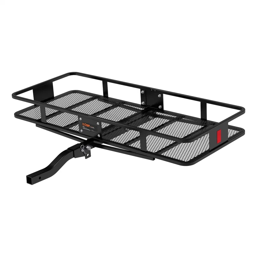 60in. x 24in. Black Steel Basket Cargo Carrier (Folding 2in. Shank; 500 lbs.)