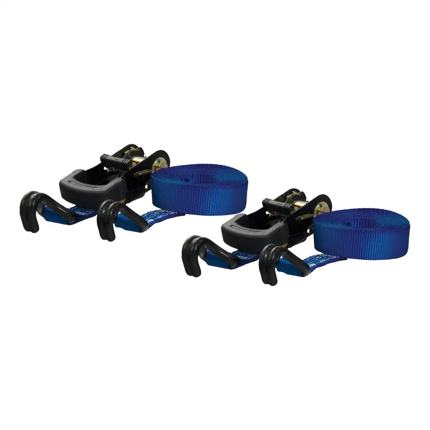 16ft. Blue Cargo Straps with J-Hooks (733 lbs; 2-Pack)