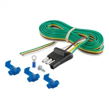 4-Way Flat Connector Plug with 48in. Wires/Hardware (Trailer Side; Packaged) image 1