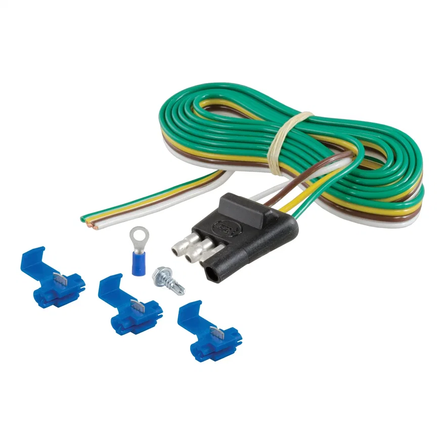 4-Way Flat Connector Plug with 48in. Wires/Hardware (Trailer Side; Packaged)