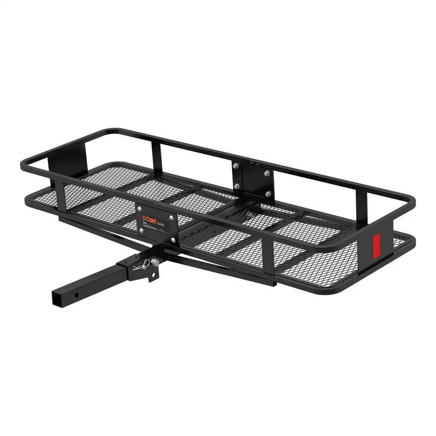 60in. x 20in. Black Steel Basket Cargo Carrier (Folding 2in. Shank; 500 lbs.)