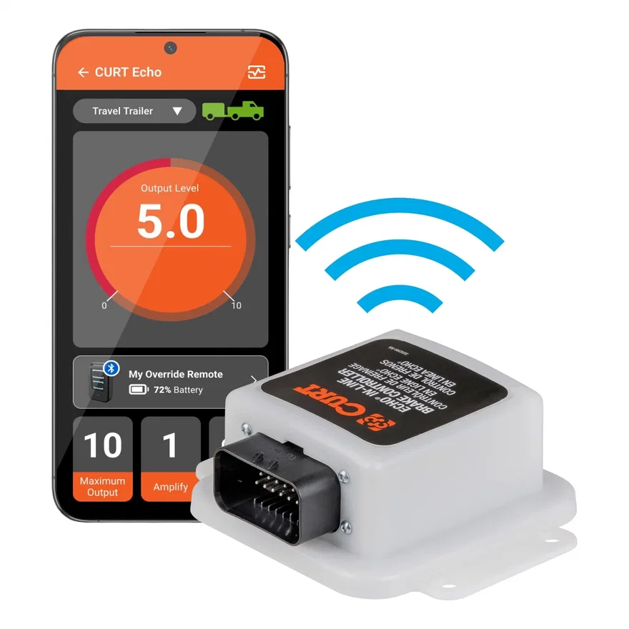 Echo In-Line Trailer Brake Controller; Bluetooth® Smartphone Connection