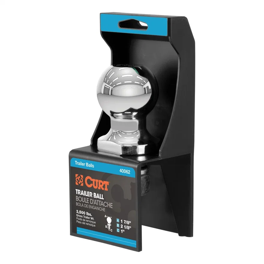 1-7/8in. Trailer Ball (1in. x 2-1/8in. Shank; 3;500 lbs.; Chrome; Packaged)