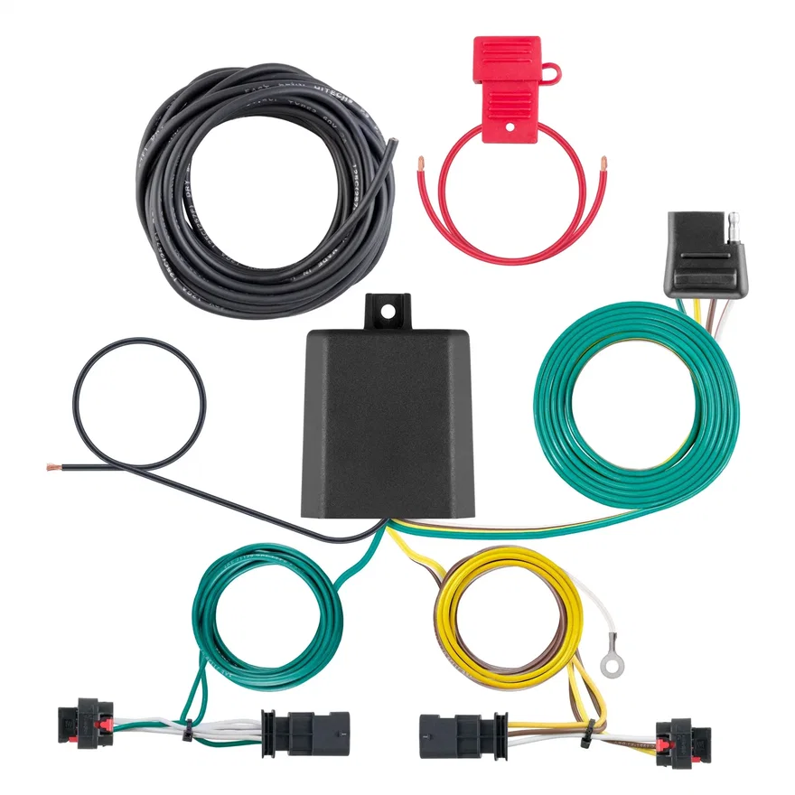 Custom Wiring Harness; 4-Way Flat Output; Select Jeep Compass