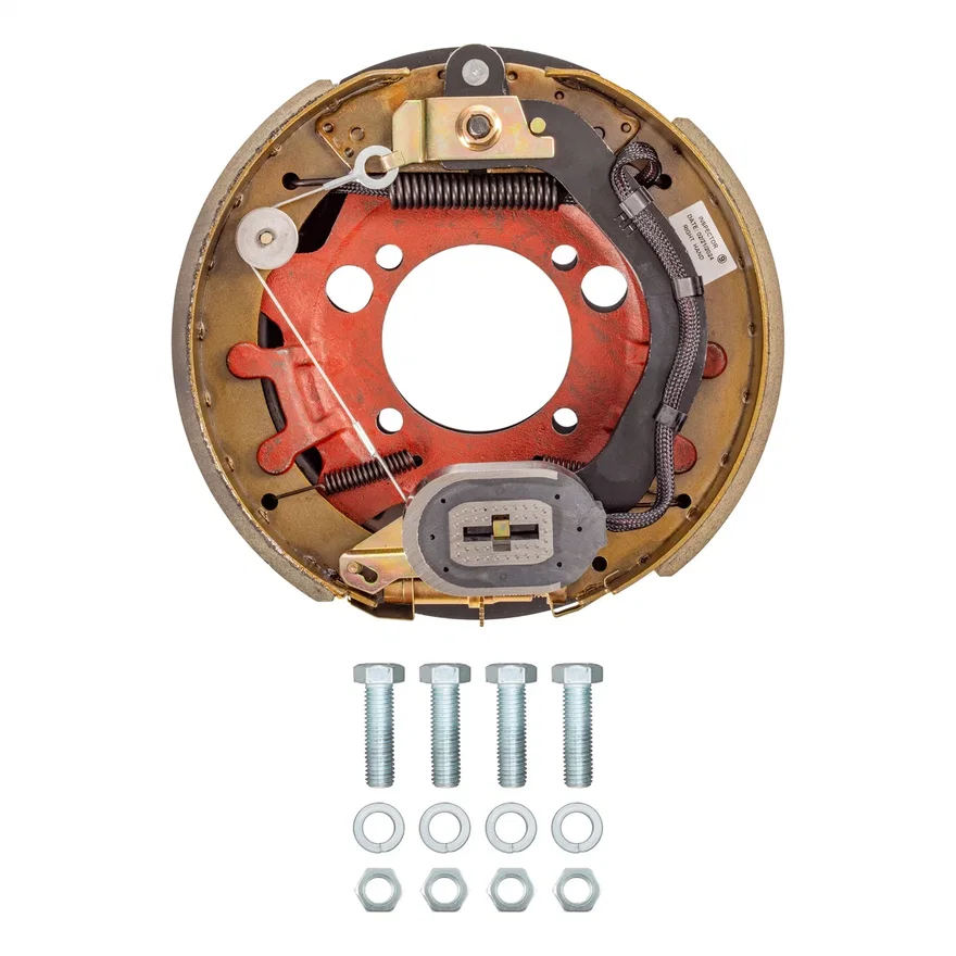 Forward Self-Adjusting Trailer Brake Assembly; 12-1/4in. x 3-3/8in.; 4 Bolt; Rig