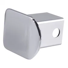 2in. Chrome Plastic Hitch Tube Cover (Packaged) image 2