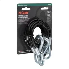 43-7/8in. Safety Cables with 2 Snap Hooks (3;500 lbs; Vinyl-Coated; 2-Pack) image 2