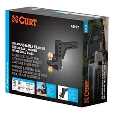 HD Adjustable Trailer Hitch Ball Mount with Dual Ball; 2-1/2in. Shank; 20K image 2