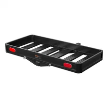 49in. x 22in. Black Aluminum Basket Cargo Carrier (Fixed 2in. Shank; 500 lbs.) image 1