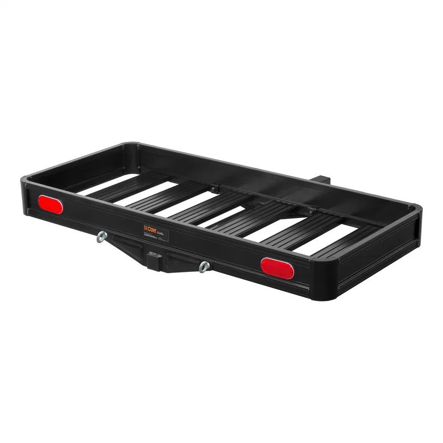 49in. x 22in. Black Aluminum Basket Cargo Carrier (Fixed 2in. Shank; 500 lbs.)