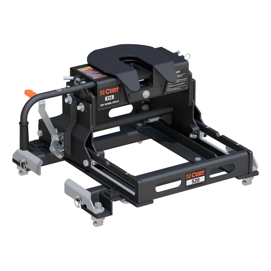 E16 Sliding 5th Wheel Hitch; 16K; Select Silverado; Sierra; 6.5ft. Bed Puck Syst