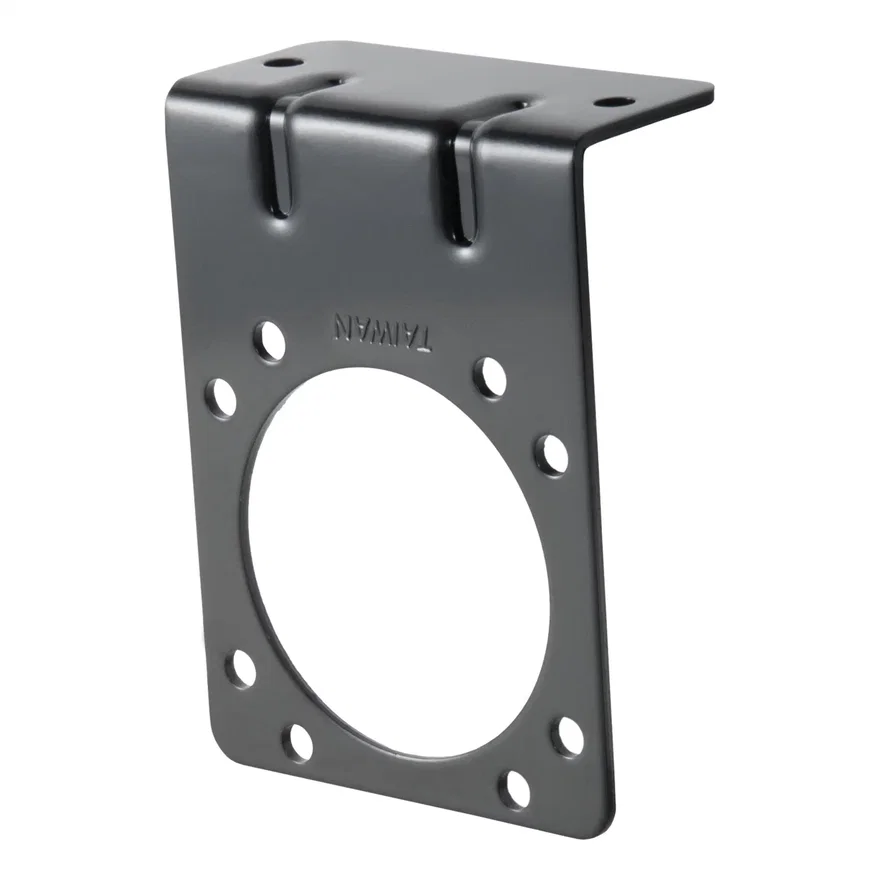 Connector Mounting Bracket for 7-Way RV Blade (Heavy-Duty; Black)