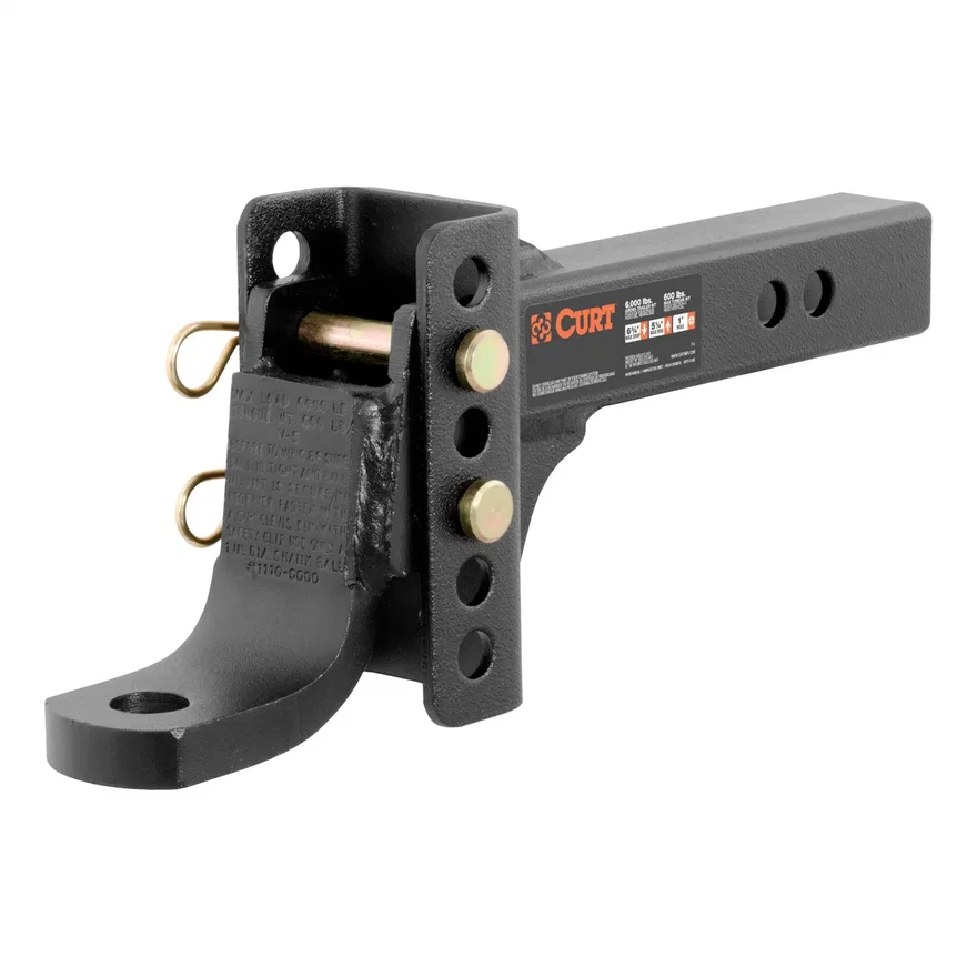 Adjustable Channel Mount with 1in. Ball Hole (2in. Shank; 6;000 lbs.; 6-3/4in. D