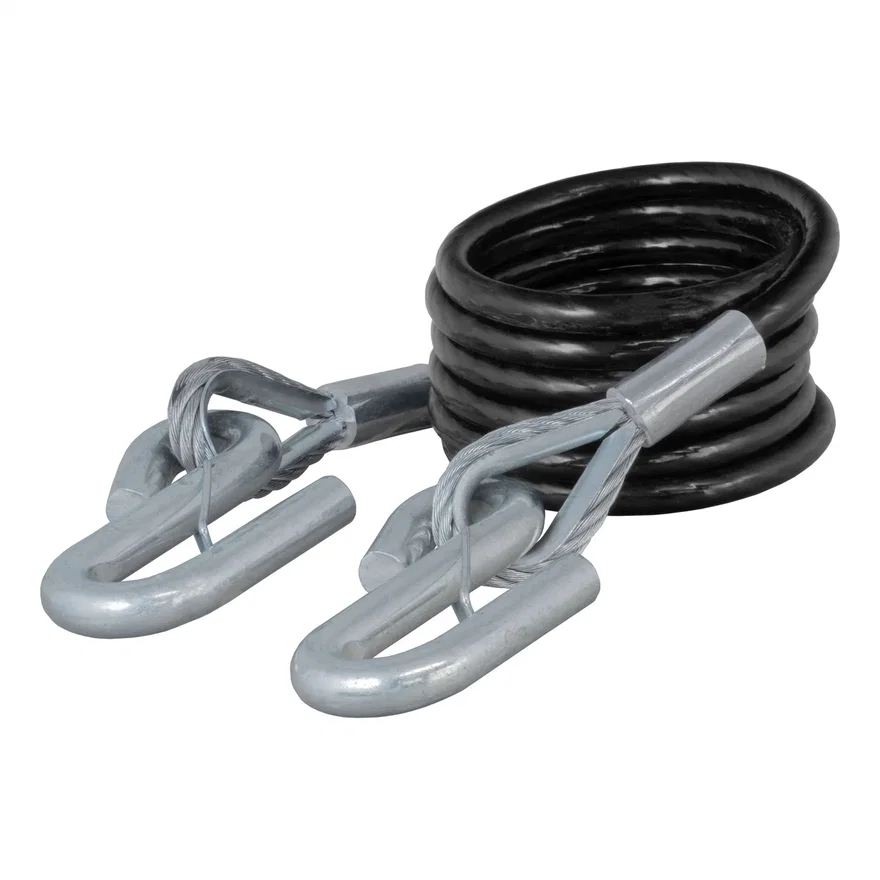 Replacement 84in. x 3/8in. Diameter Tow Bar Safety Cable with Hooks (7;500 lbs)