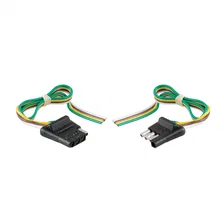 4-Way Flat Connector Plug/Socket with 12in. Wires Each (Packaged) image 1