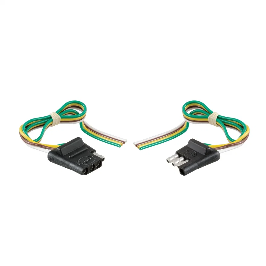 4-Way Flat Connector Plug/Socket with 12in. Wires Each (Packaged)