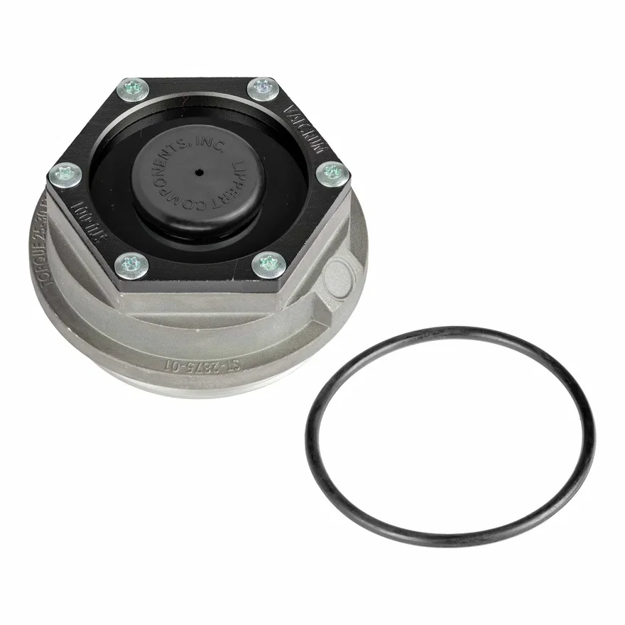 Threaded Dust Cap with Rubber Plug/O-Ring; 2-7/8in. Diameter; 8;000-lb. Axles