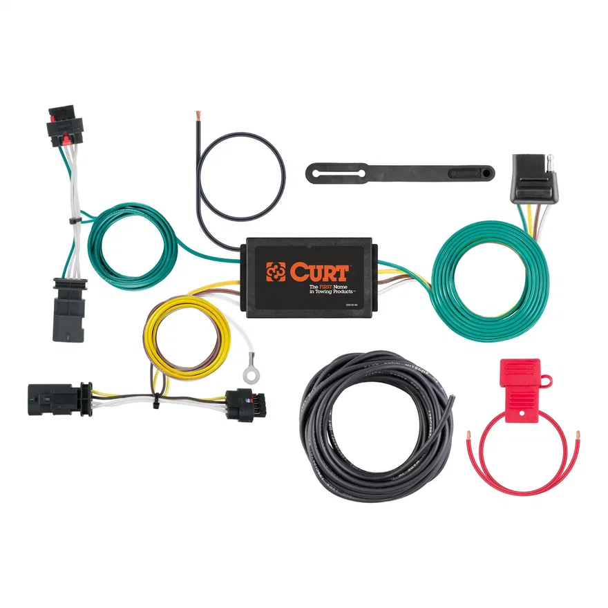 Custom Wiring Harness; 4-Way Flat Output; Select Jeep Compass