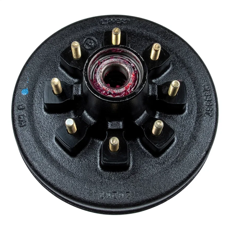 12in. RV Brake Drum Hub for 7;000-lb Axle-8 on 6.5in.; 1/2in. Stud (Fully Assemb