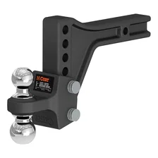 Adjustable Trailer Hitch Ball Mount with Dual Ball; 2in. Shank; 15K image 1