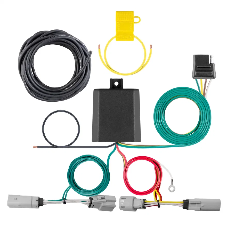 Custom Wiring Harness; 4-Way Flat Output; Select Lincoln Aviator