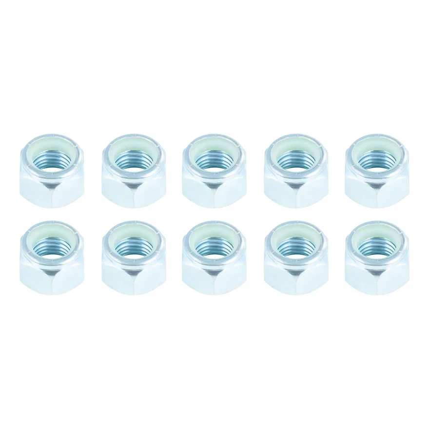 Trailer Suspension Hex Lock Nut; 1in.-8 Thread Size; 10 Pack