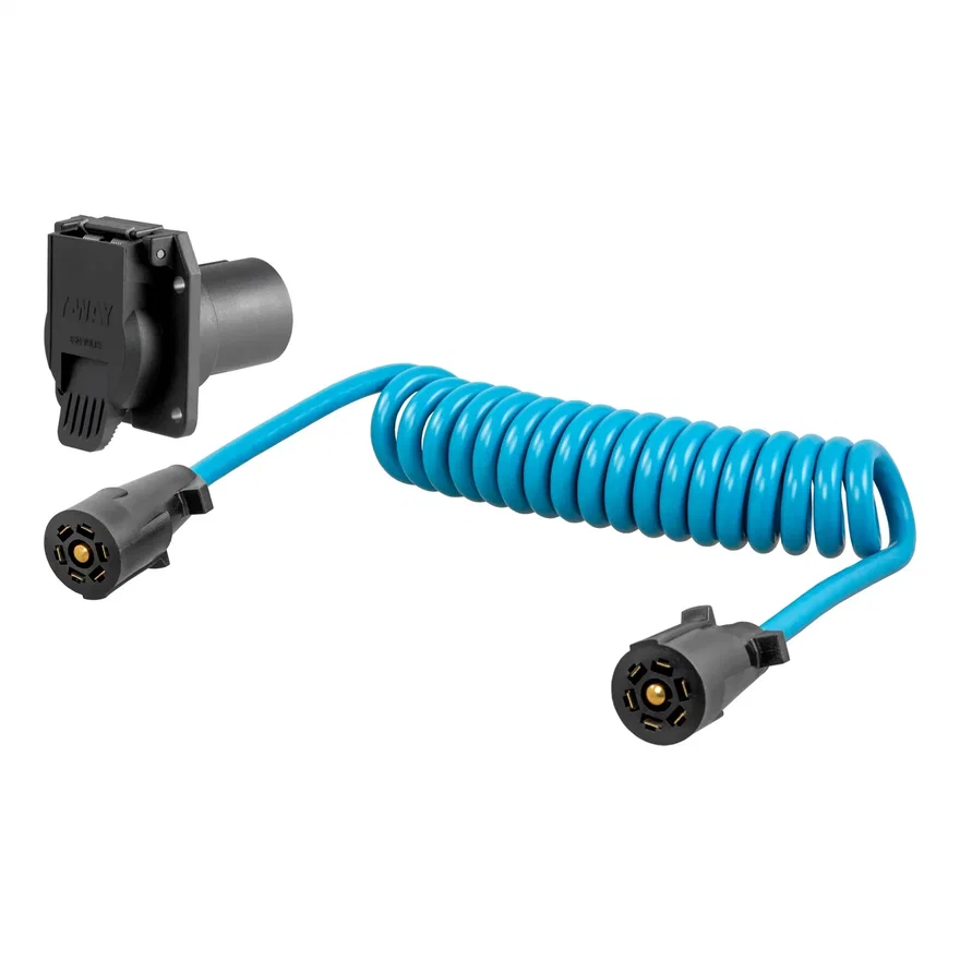 8ft. Dinghy Towing Electrical Adapter/Socket (7-Way RV Blade; Fits USCAR)