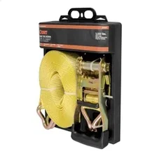 27ft. Yellow Cargo Strap with J-Hooks (3;333 lbs.) image 2
