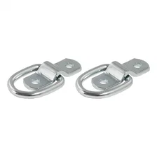 1in. x 1-1/4in. Surface-Mounted Tie-Down D-Rings (1;200 lbs; Clear Zinc; 2-Pack) image 2