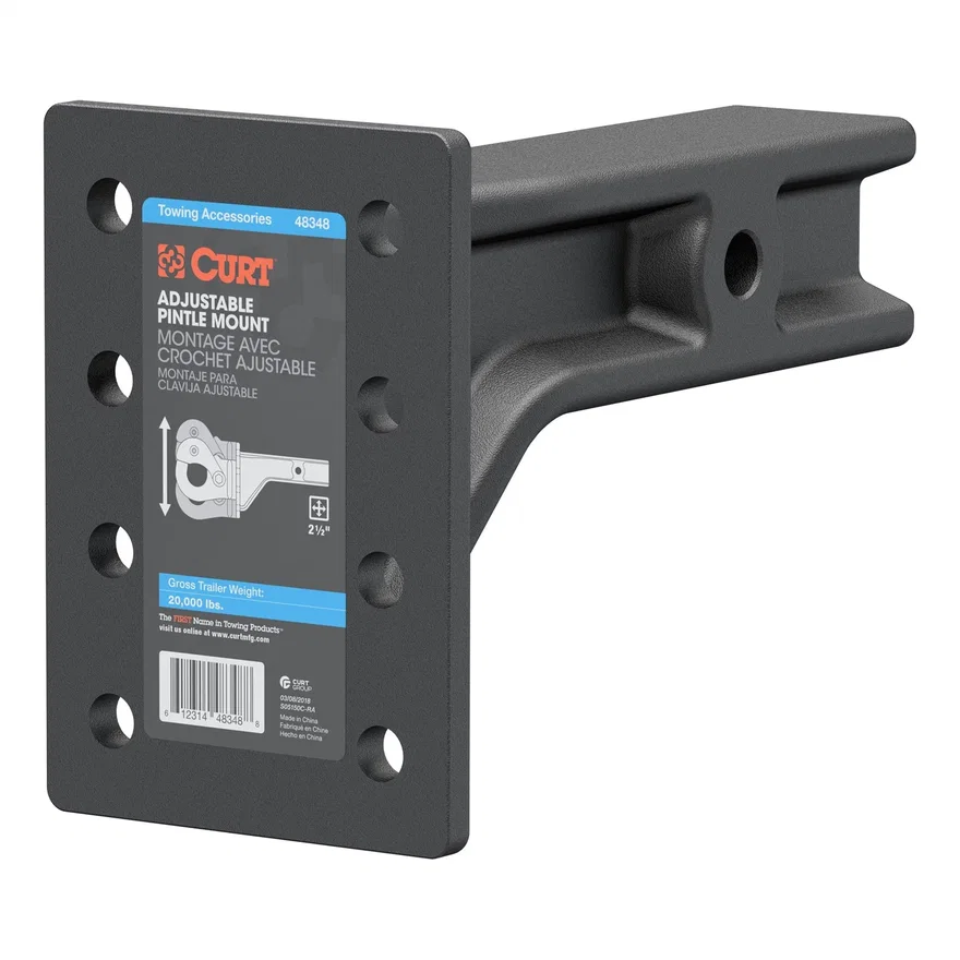 Adjustable Pintle Mount (2-1/2in. Shank; 20;000 lbs.; 7-1/4in. High; 10-3/4in. L