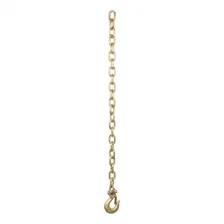 35in. Safety Chain with 1 Clevis Hook (18;800 lbs; Yellow Zinc) image 2