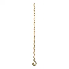 35in. Safety Chain with 1 Clevis Hook (12;600 lbs; Yellow Zinc) image 2
