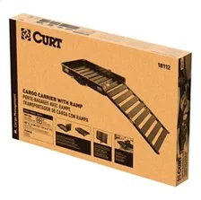 50in. x 30in. Black Aluminum Hitch Cargo Carrier with Ramp (Folding 2in. Shank) image 3