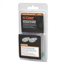 1in. x 1-1/4in. Surface-Mounted Tie-Down D-Rings (1;200 lbs; Clear Zinc; 2-Pack) image 3