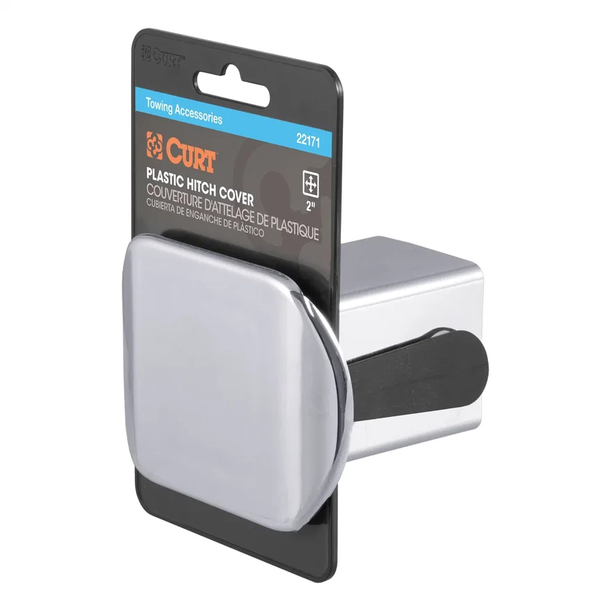 2in. Chrome Plastic Hitch Tube Cover (Packaged)