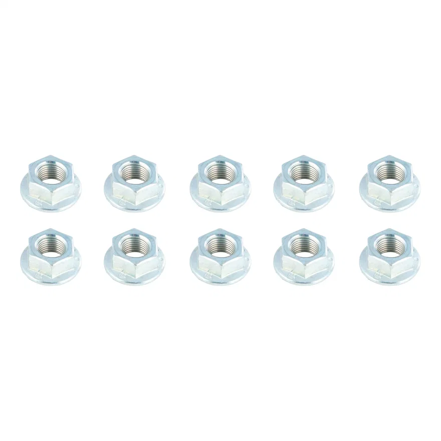 Trailer Suspension Hex Flange Nut 1/2in.-20 Thread Size 10 Pack