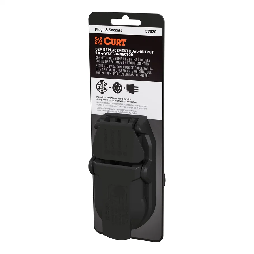 OEM Replacement Dual-Output 7/4-Way Connector (Plugs into Any USCAR)