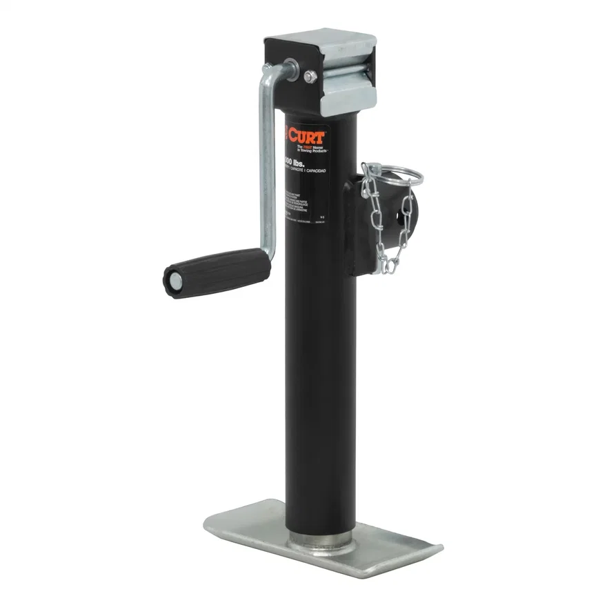 Pipe-Mount Swivel Jack with Side Handle (2;000 lbs; 10in. Travel)