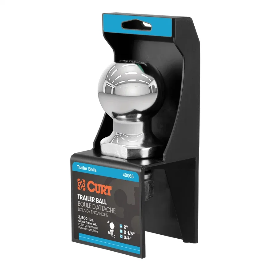 2in. Trailer Ball (3/4in. x 2-1/8in. Shank; 3;500 lbs.; Chrome; Packaged)