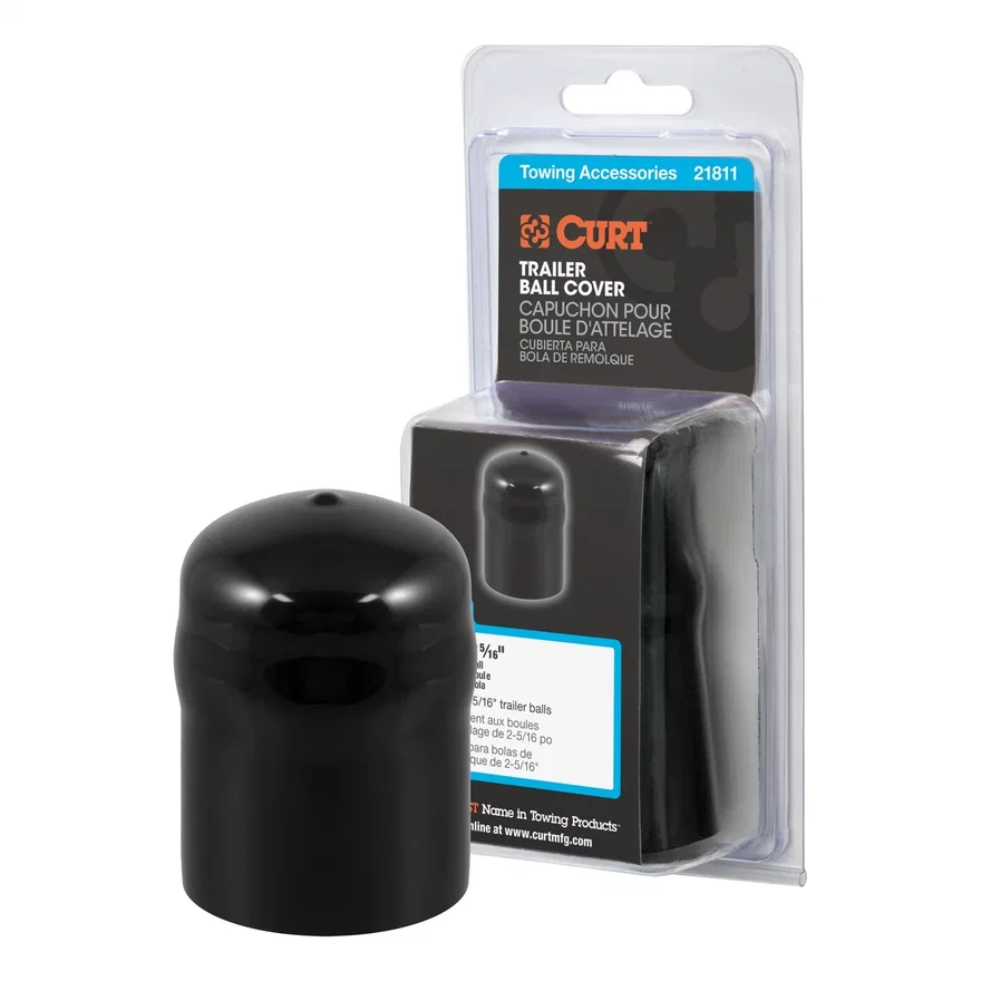 Trailer Ball Cover (Fits 2-5/16in. Balls; Black Rubber; Packaged)
